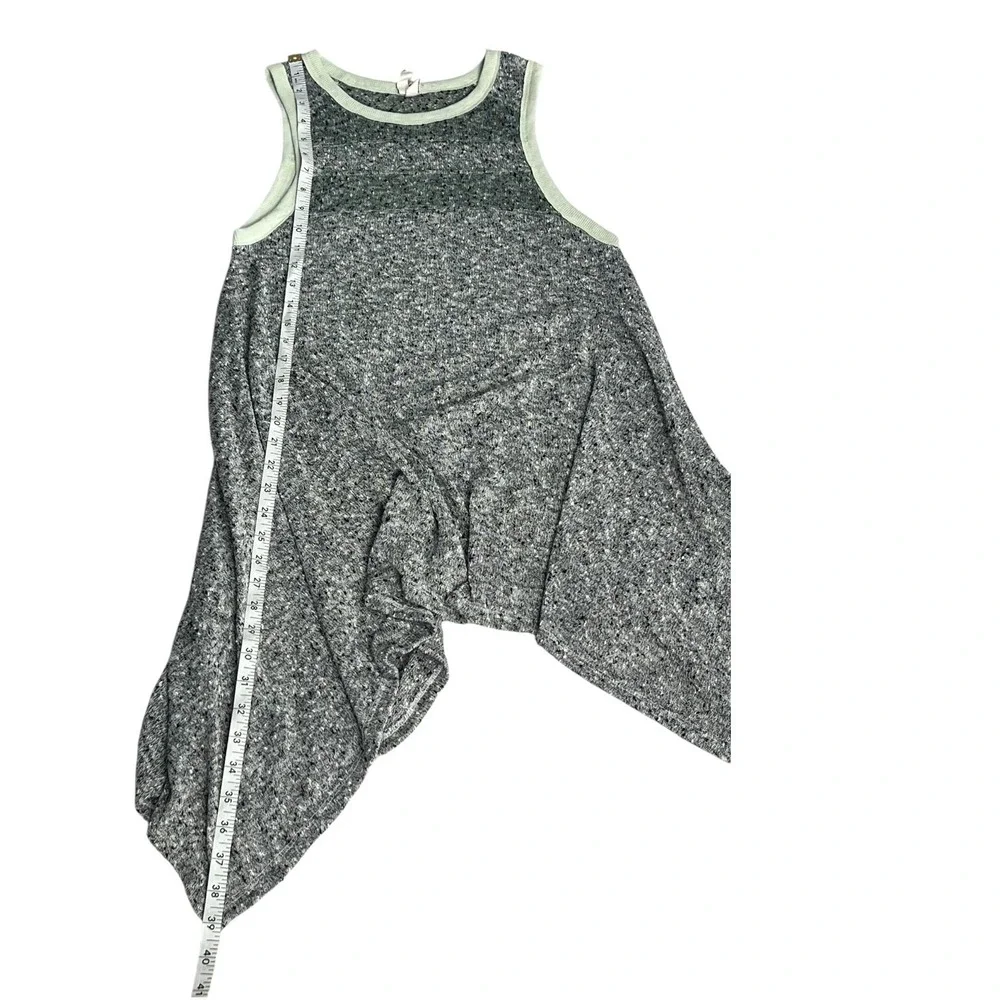 Free People We The Free‎ Heathered Gray High Low Tank Tunic M Boho Asymmetrical
